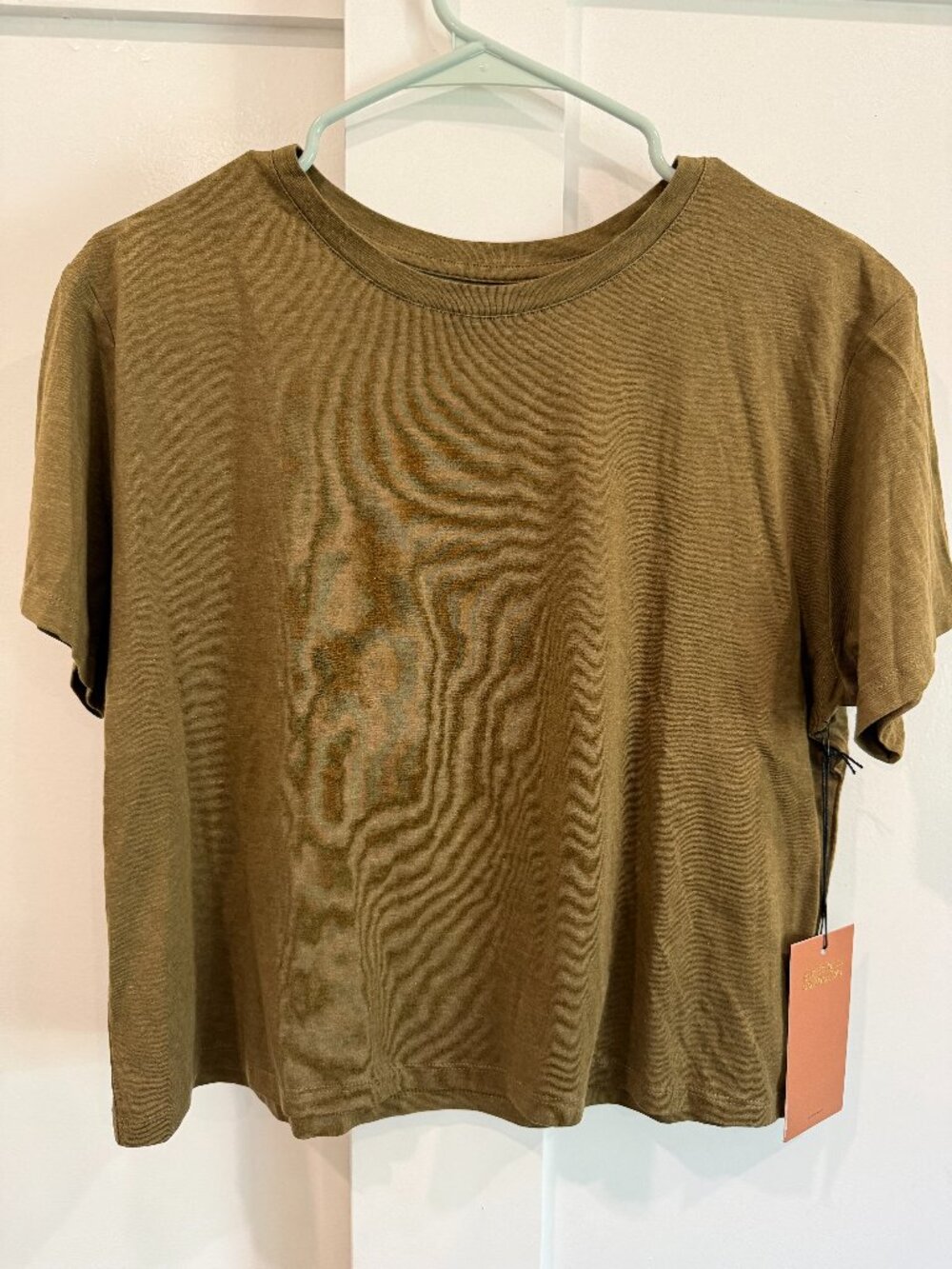 Girlfriend Collective cupro crop tee